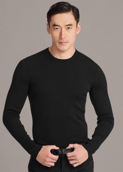 Men's Ralph Lauren RLX Slim Ribbed Merino Sweater | 057184XEV